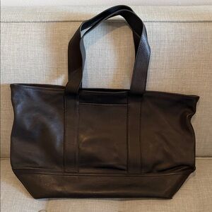 J. Crew Montauk Tote - Black Leather - GORGEOUS!